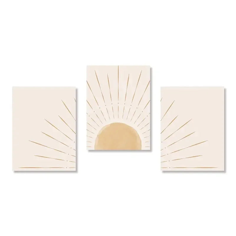DecorBites™ Yellow Sun Rising Horizon Wall Art