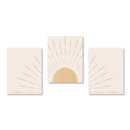 DecorBites™ Yellow Sun Rising Horizon Wall Art