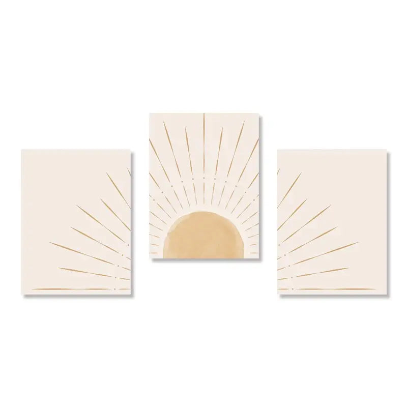 DecorBites™ Yellow Sun Rising Horizon Wall Art
