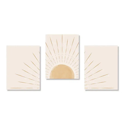 DecorBites™ Yellow Sun Rising Horizon Wall Art
