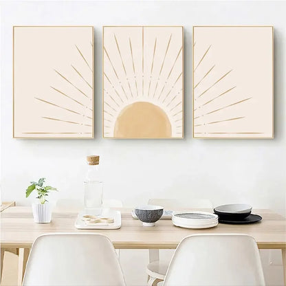 DecorBites™ Yellow Sun Rising Horizon Wall Art