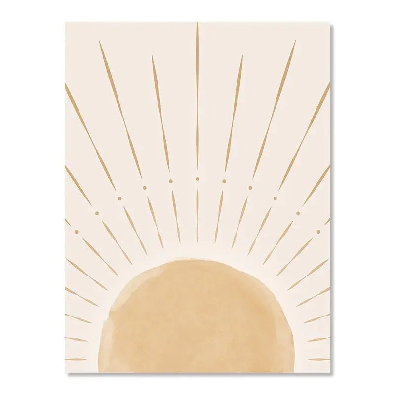 DecorBites™ Yellow Sun Rising Horizon Wall Art