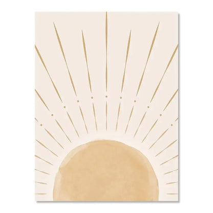DecorBites™ Yellow Sun Rising Horizon Wall Art
