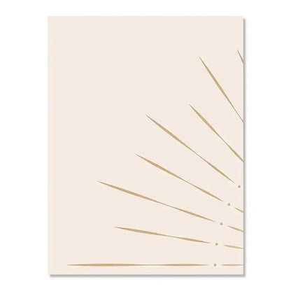 Minimalist beige & gold sun rising horizon wall art bedroom triptych