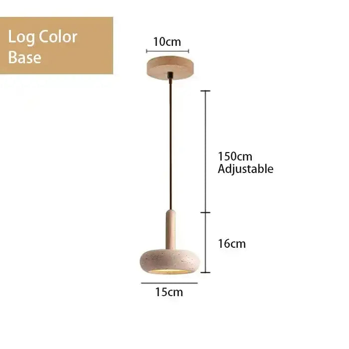 Minimalist yellow travertine stone pendant light for kitchen island