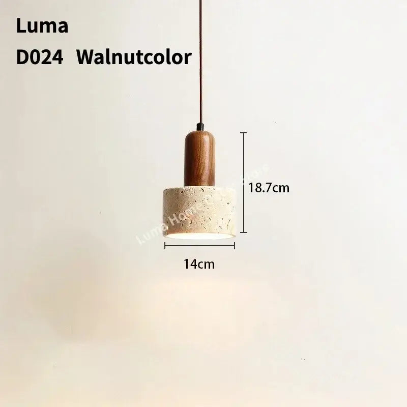 Minimalist yellow travertine stone pendant light for kitchen island