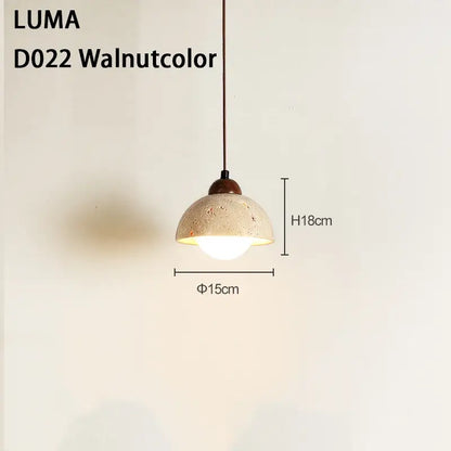 Minimalist yellow travertine stone pendant light for kitchen island