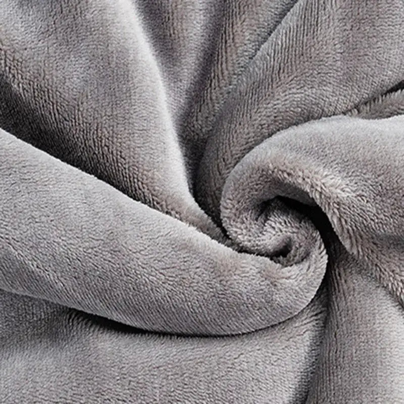 Deep blue & white double-layer lamb fleece blanket bedroom throw