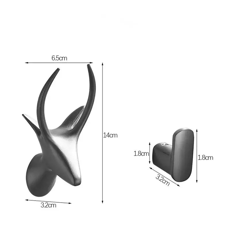 Deer head gun grey robe hooks bathroom antler towel rack