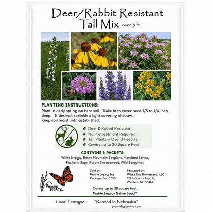 Mini Native Tall Deer & Rabbit Resistent Seed Mix | Prairie Legacy Inc.