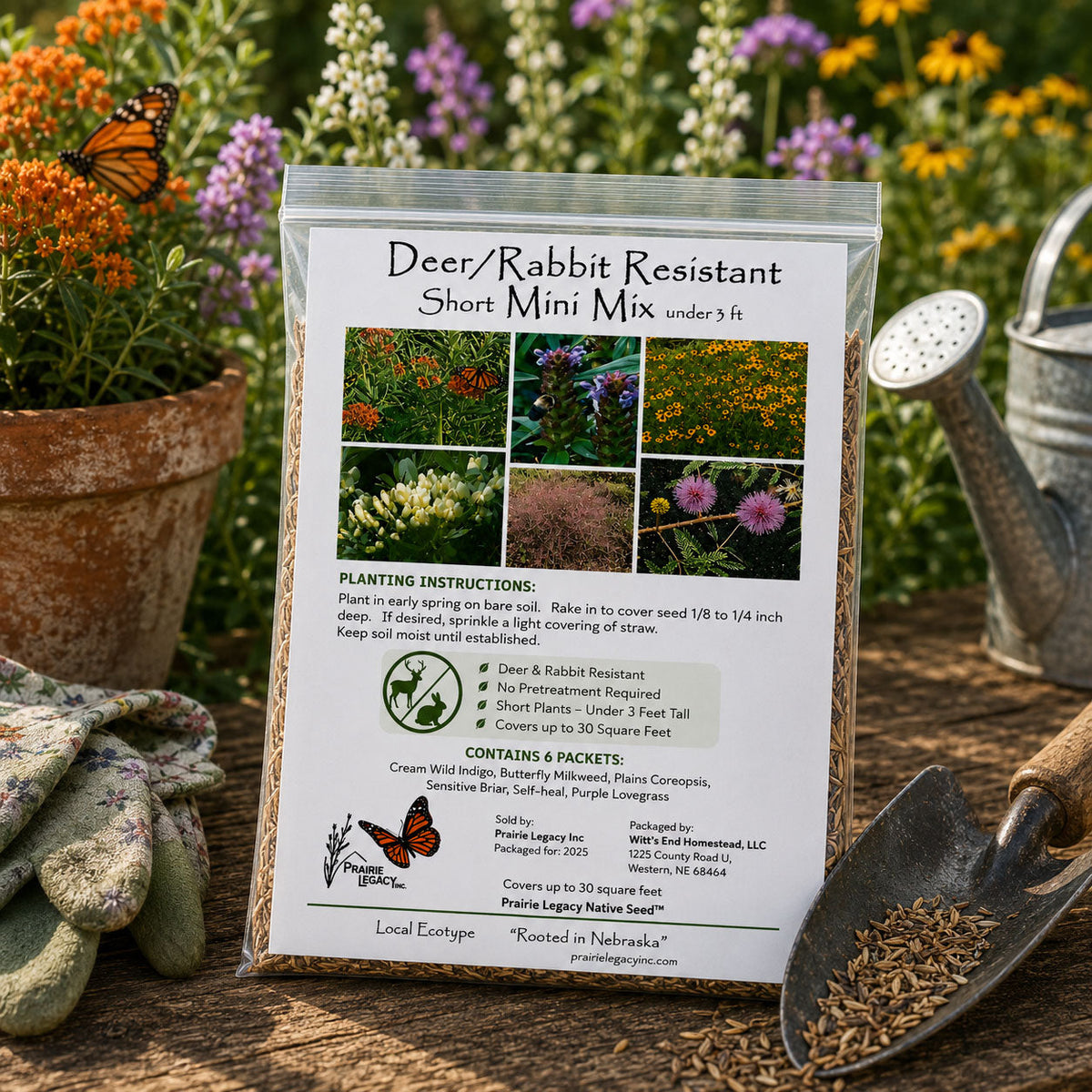 Mini Native Short Deer & Rabbit Resistent Seed Mix | Prairie Legacy Inc.