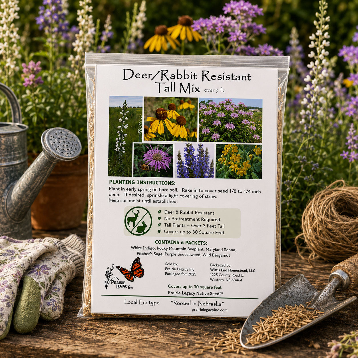 Deer & Rabbit Resistent Wildflower Bundle | Tall & Short Mini Mixes | Prairie Legacy Inc.