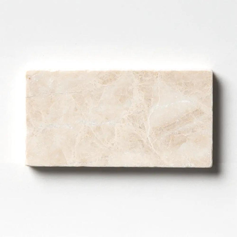 Delicate Beige Tumbled Marble Tiles 3x6