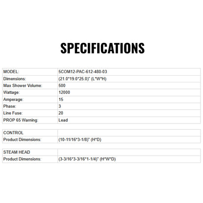 Delta 12KW Commercial Steam Boiler Package With Digital Control [5COM12-PAC-612] (SAK89523)