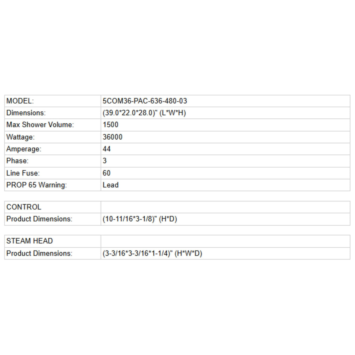 Delta 36KW Commercial Steam Generator Boiler Package With Control & Steamhead [5COM36-PAC-636] (SAK31762)
