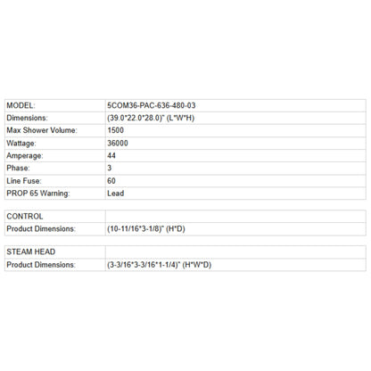 Delta 36KW Commercial Steam Generator Boiler Package With Control & Steamhead [5COM36-PAC-636] (SAK31762)