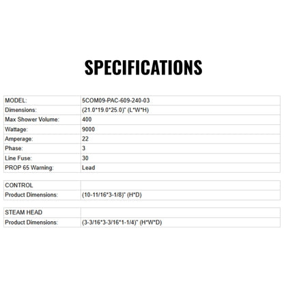 Delta 9KW Commercial Steam Boiler Package With Digital Control [5COM09-PAC-609] (SAK90674)