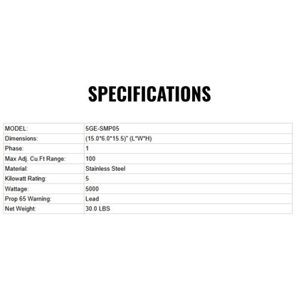 Delta SteamScape 5KW SMP5 Steam Generator [5GE-SMP05] (SAK31947)