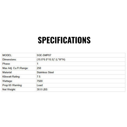 Delta SteamScape 7.5KW SMP7 Steam Generator [5GE-SMP07] (SAK76290)