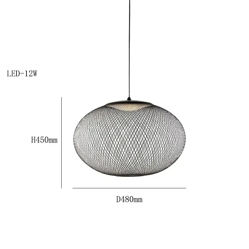 Denmark style black wire mesh designer pendant lamp dining room