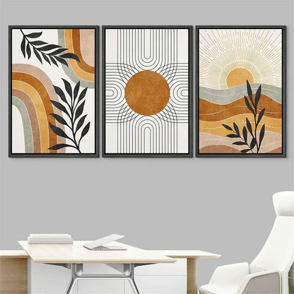 DecorBites™ Desert Plants Geometric Sun Poster Set