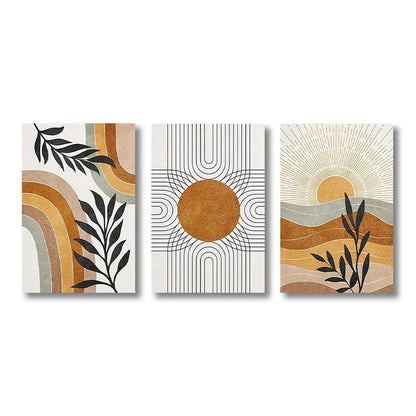 DecorBites™ Desert Plants Geometric Sun Poster Set