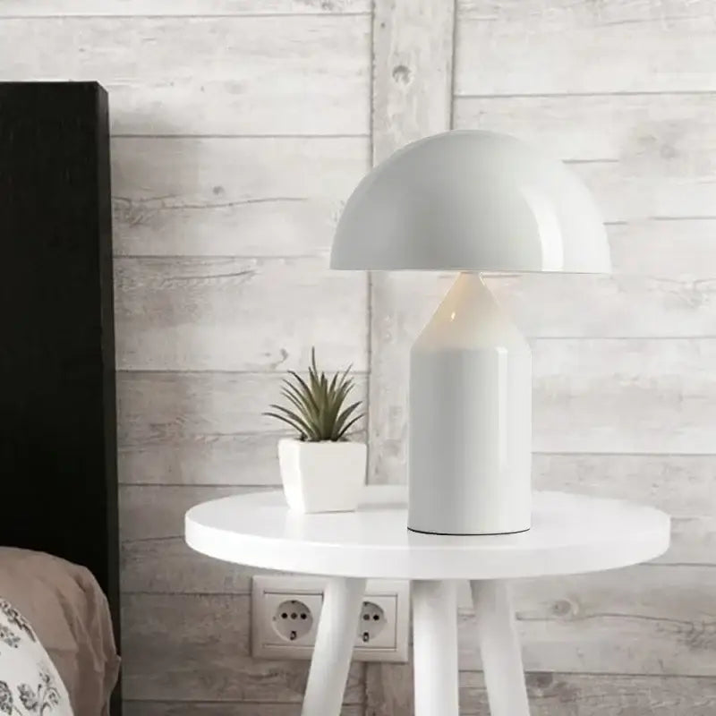 Designer mushroom desk lamp black & gold pencil light bedroom