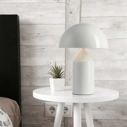 Designer mushroom desk lamp black & gold pencil light bedroom