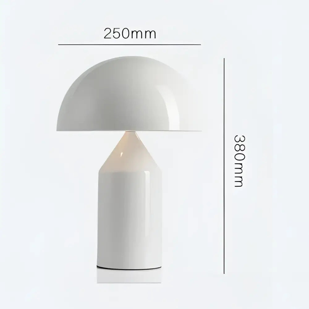 Designer mushroom desk lamp black & gold pencil light bedroom