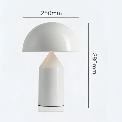 Designer mushroom desk lamp black & gold pencil light bedroom