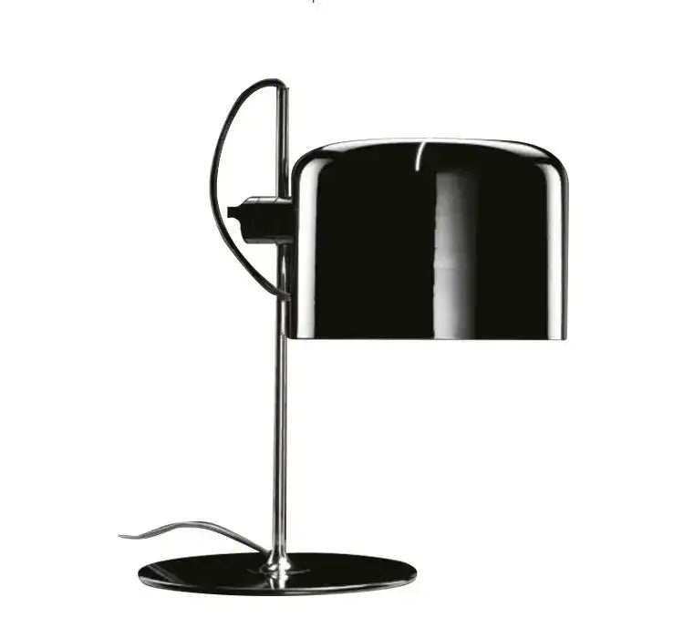 Designer nordic coupe table lamp black metal desk light for bedroom