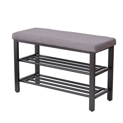 Shoe Bench With Cushion, Storage Seat For Entryway