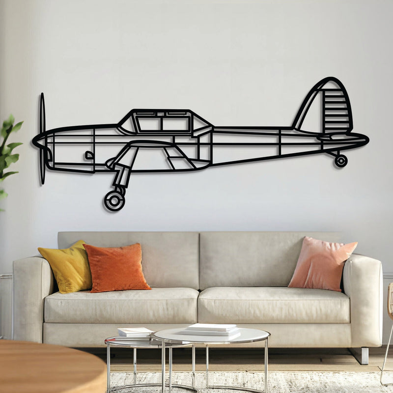 DHC-1 Chipmunk Metal Aircraft Wall Art - NCP0548, front view