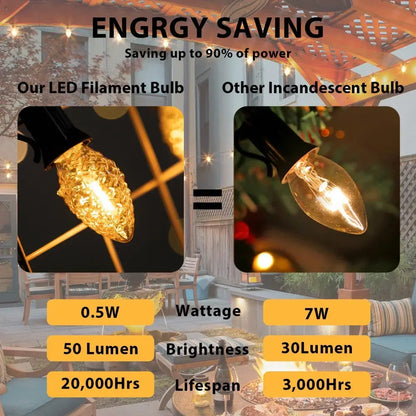 Diamond amber textured chandelier led light bulbs dining room 7w