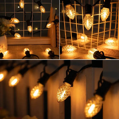 Diamond amber textured chandelier led light bulbs dining room 7w