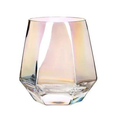 Diamond crystal glass water pitcher and cup set for dining room
