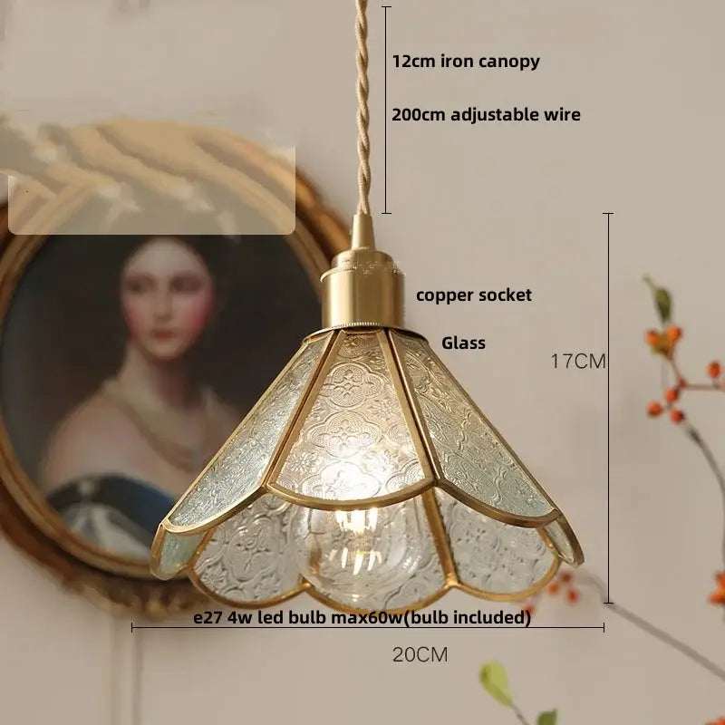 Diamond cut glass globe led pendant light kitchen hanging lamp