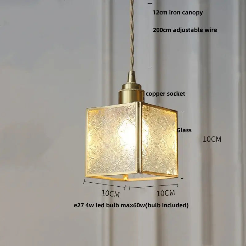 Diamond cut glass globe led pendant light kitchen hanging lamp