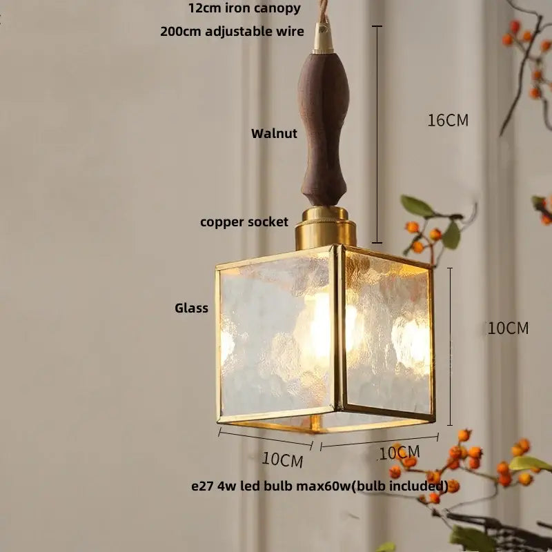 Diamond cut glass globe led pendant light kitchen hanging lamp