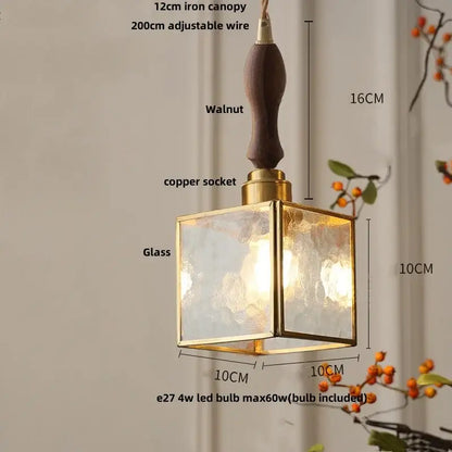 Diamond cut glass globe led pendant light kitchen hanging lamp