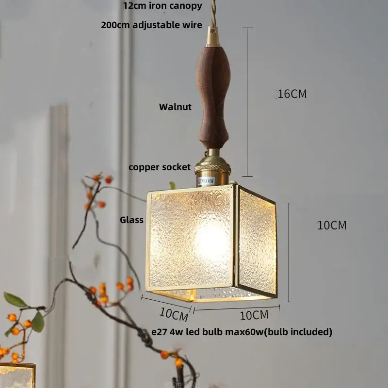 Diamond cut glass globe led pendant light kitchen hanging lamp