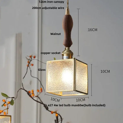 Diamond cut glass globe led pendant light kitchen hanging lamp