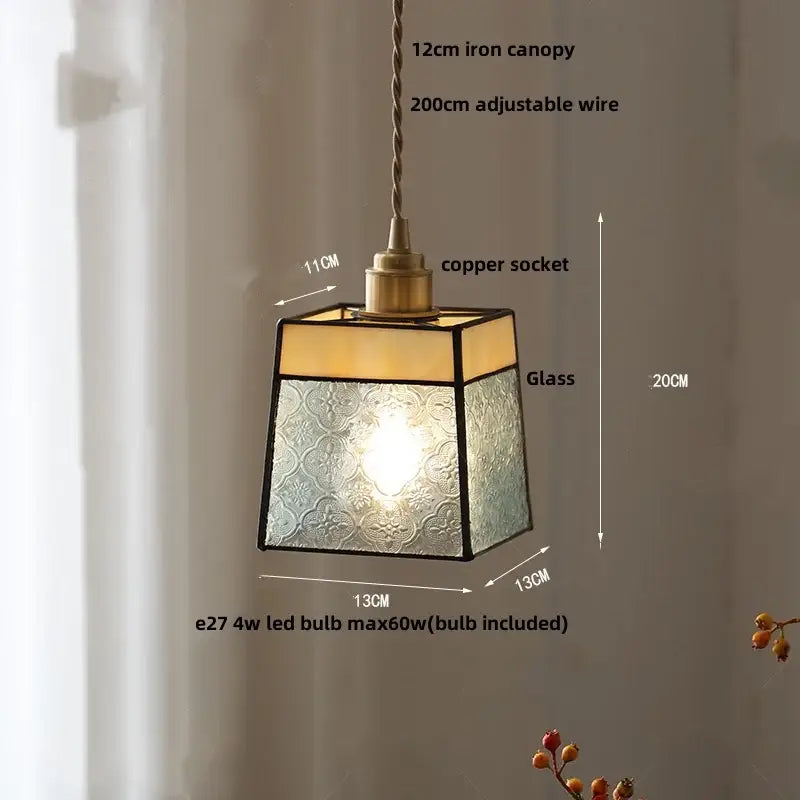 Diamond cut glass globe led pendant light kitchen hanging lamp