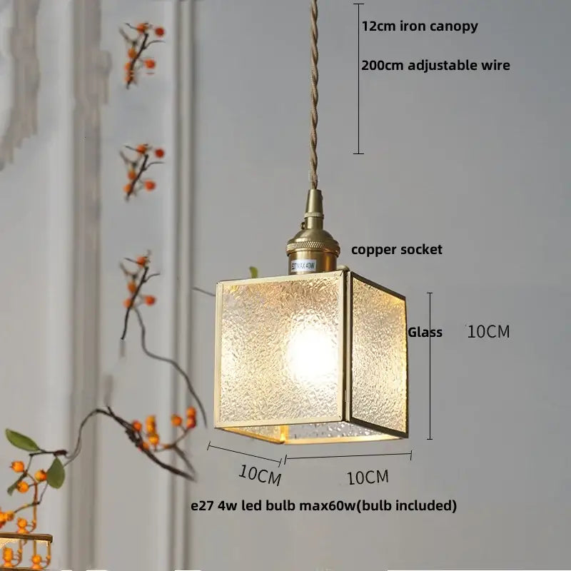 Diamond cut glass globe led pendant light kitchen hanging lamp
