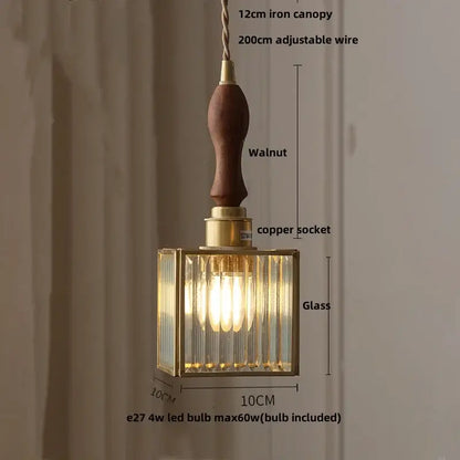 Diamond cut glass globe led pendant light kitchen hanging lamp