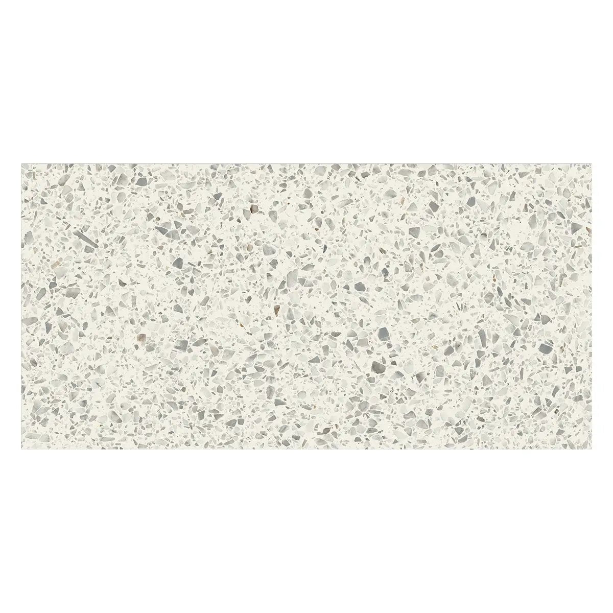 Diamond White Matte Terrazzo Look Porcelain Tiles 12x24