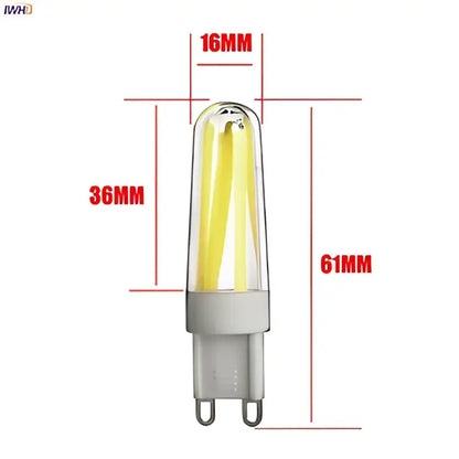 Dimmable cob led bulb clear glass filament lamp for living room
