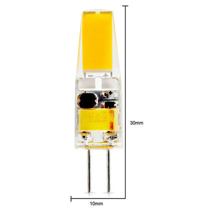 Dimmable g4 led bulb clear glass with yellow tip for living room lights