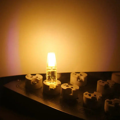 Dimmable g4 led bulb clear glass with yellow tip for living room lights