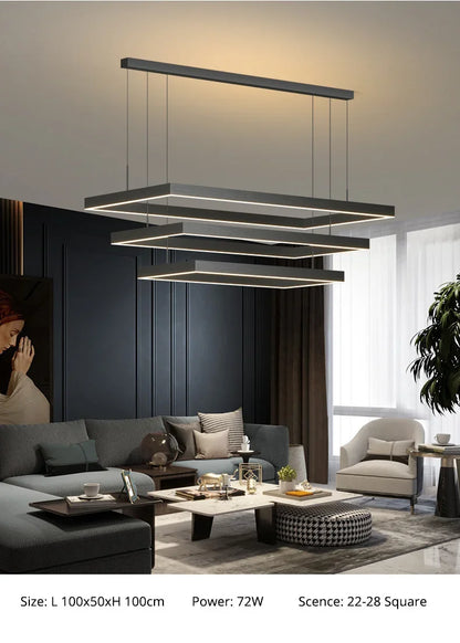 DecorBites™ Dimmable Nordic LED Ceiling Chandelier for Living Room